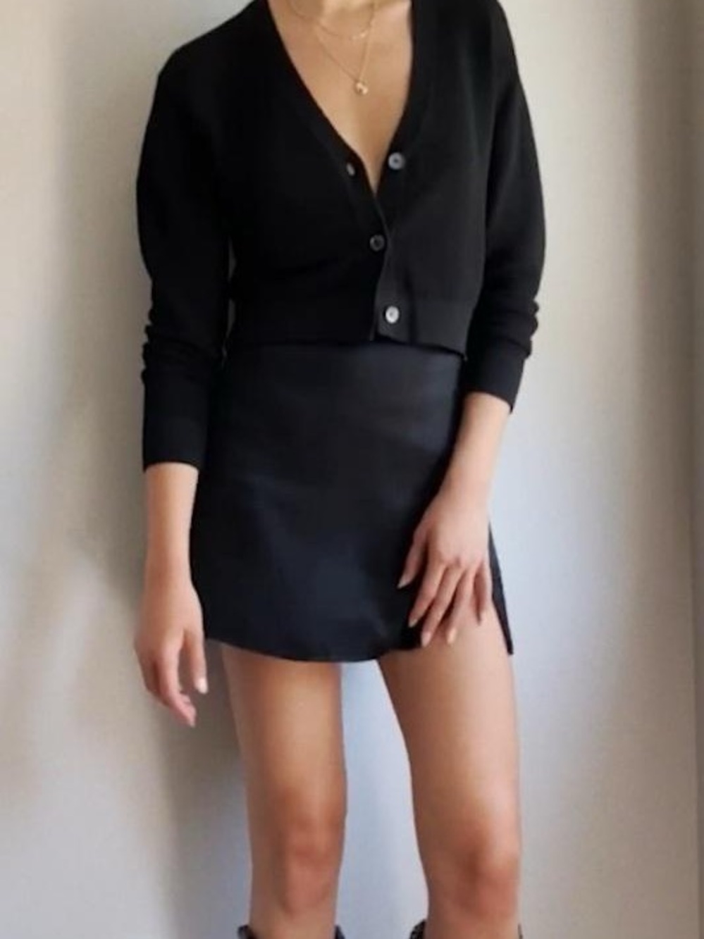 Aritzia Wilfred Sz 00 Muse Satin Mini Slip Minimalist Skirt